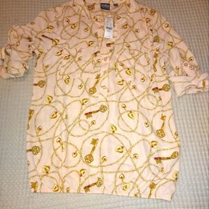 *NWT! New York & Company Blouse XS Womens Heart Locket Key